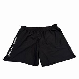 Under Armour Wordmark Mens Athletic Shorts Loose Black 2XL Tech Elastic NWT